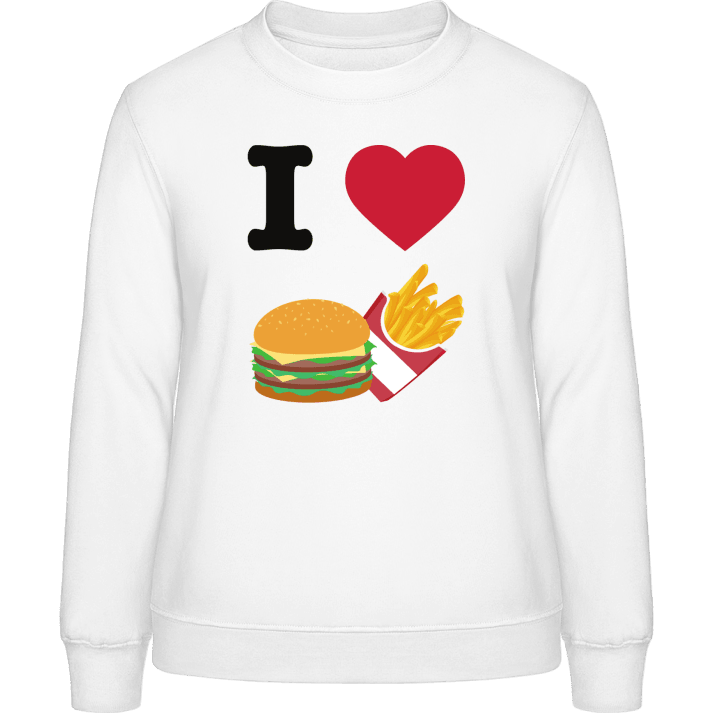 I Love Fast Food Vrouwen Sweatshirt contain pic