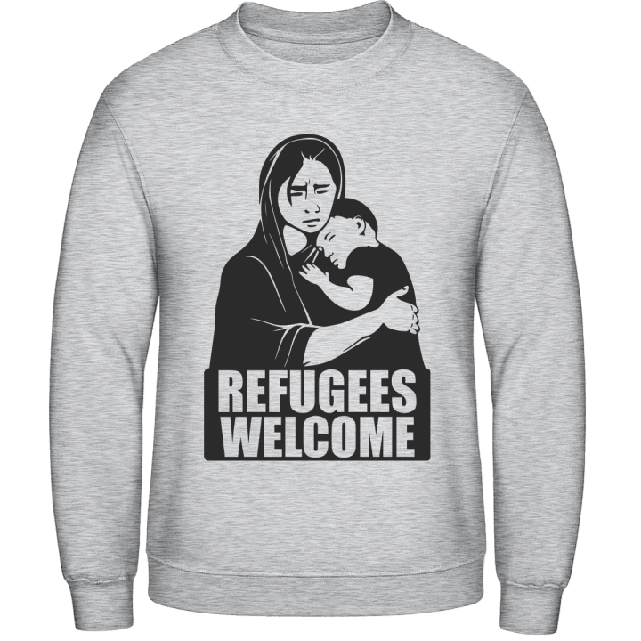 Refugees Welcome Sweatshirt contain pic