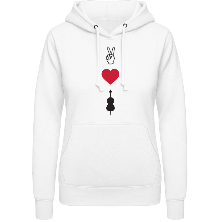 Peace Love Cello Vrouwen Hoodie contain pic