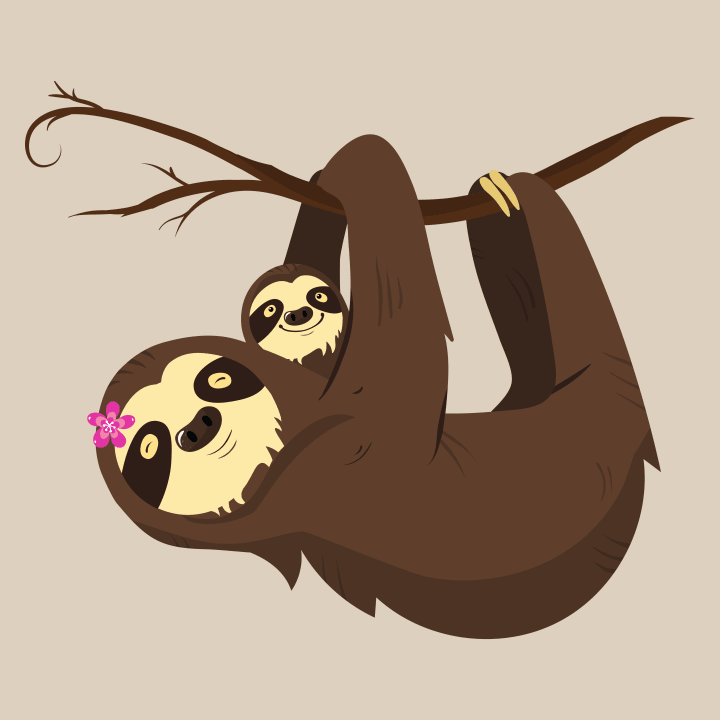 Mama Sloth With Baby T-skjorte for barn 0 image