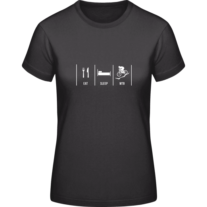 Eat Sleep MTB Mountain Bike Vrouwen T-shirt contain pic