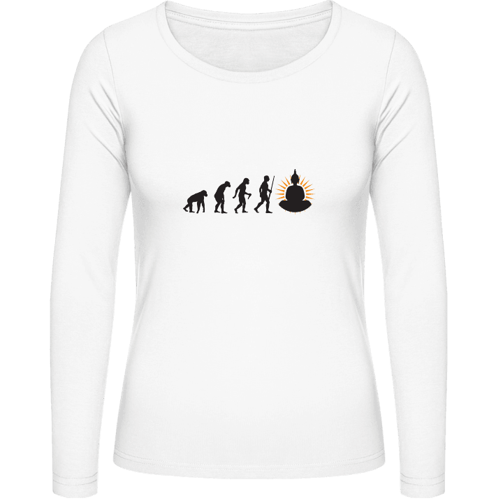 Buddha Meditation Evolution Frauen Langarmshirt contain pic