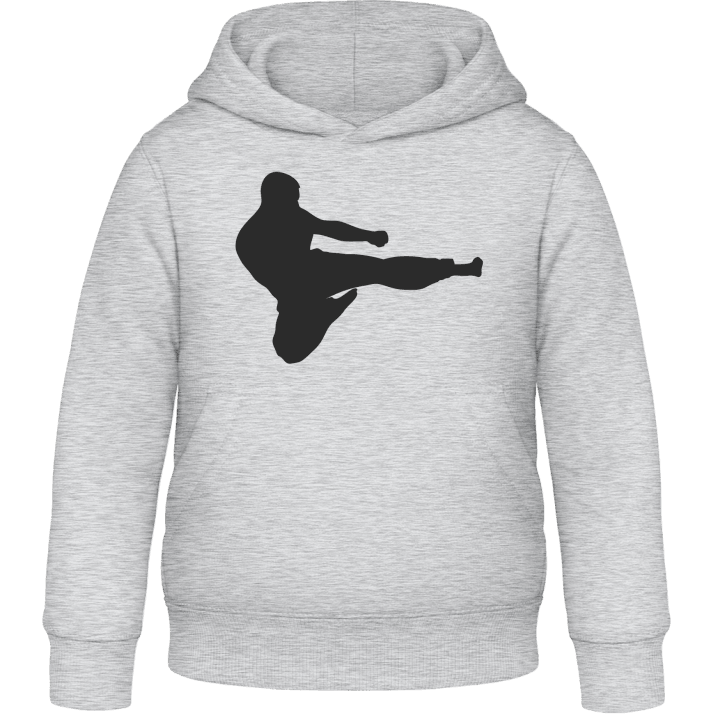 Karate Fighter Silhouette Kids Hoodie contain pic
