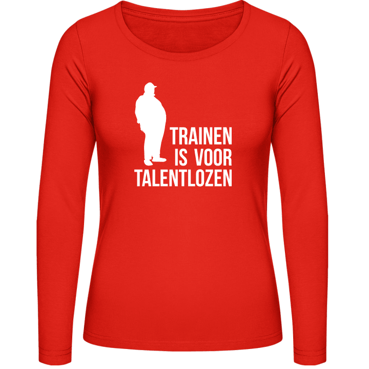 Trainen is voor talentlozen Kvinnor långärmad skjorta contain pic