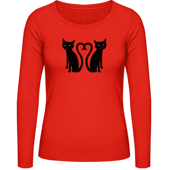 Cat Romance Langærmet skjorte til kvinder 0 image