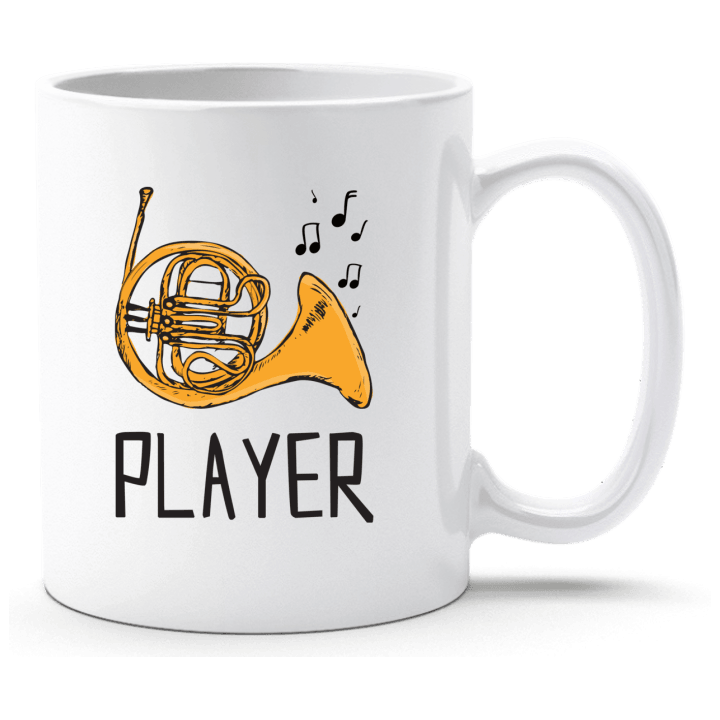 French Horn Player Illustration Taza contain pic