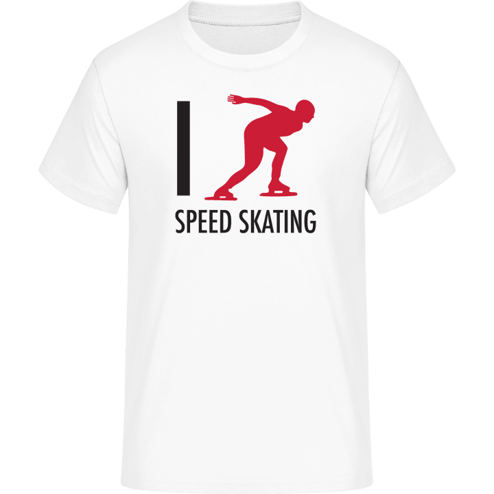 I Love Speed Skating Maglietta contain pic