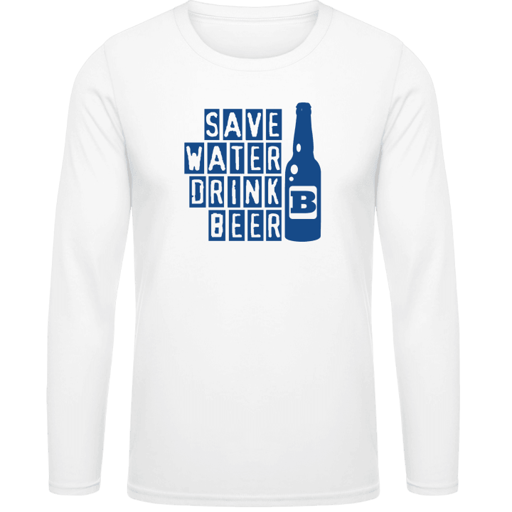 Save Water Drink Beer Shirt met lange mouwen contain pic