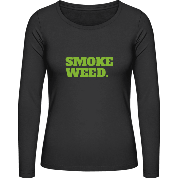 Smoke Weed Langermet skjorte for kvinner contain pic