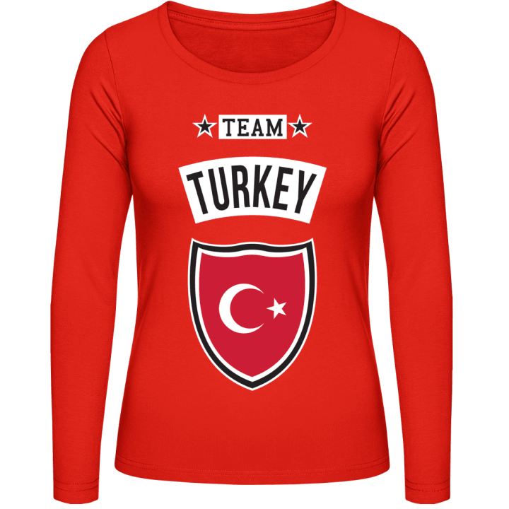 Team Turkey Frauen Langarmshirt contain pic