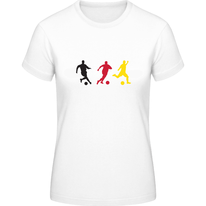 German Soccer Silhouettes T-shirt för kvinnor contain pic