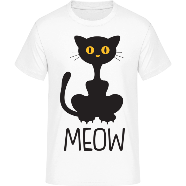 Black Cat Meow T-paita 0 image