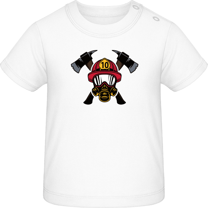 Firefighter Helmet With Crossed Axes T-shirt bébé 0 image