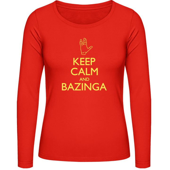 Keep Calm Bazinga Hand Vrouwen Lange Mouw Shirt 0 image