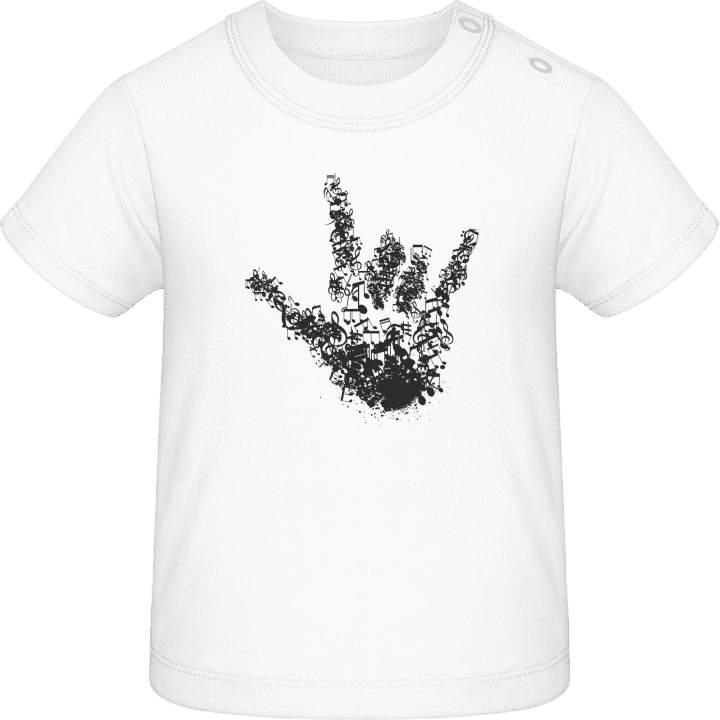 Rock On Hand Stylish Camiseta de bebé contain pic