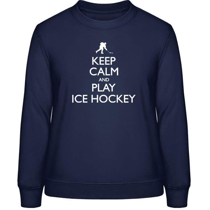 Keep Calm and Play Ice Hockey Genser for kvinner contain pic