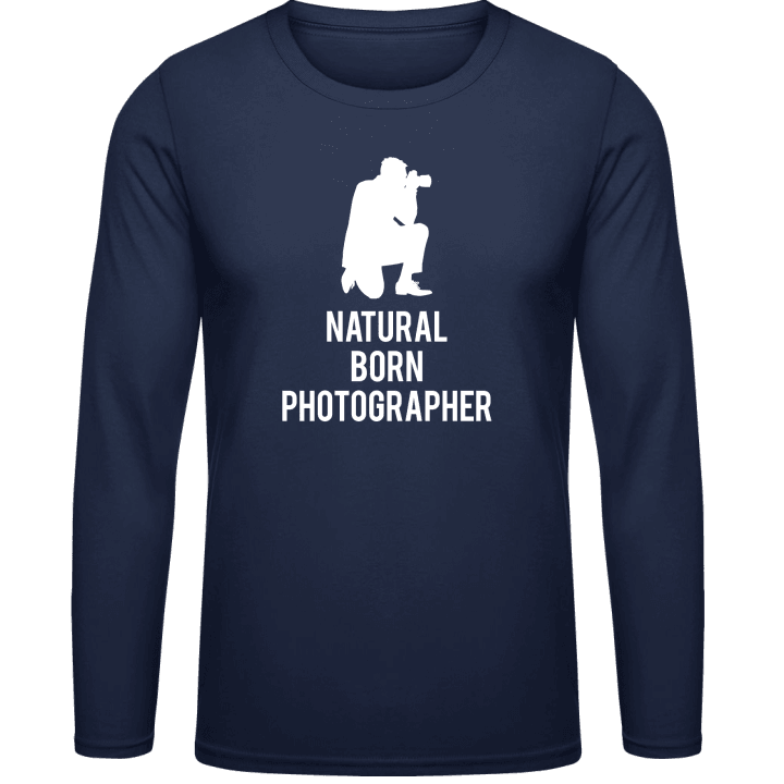 Natural Born Photographer Shirt met lange mouwen contain pic