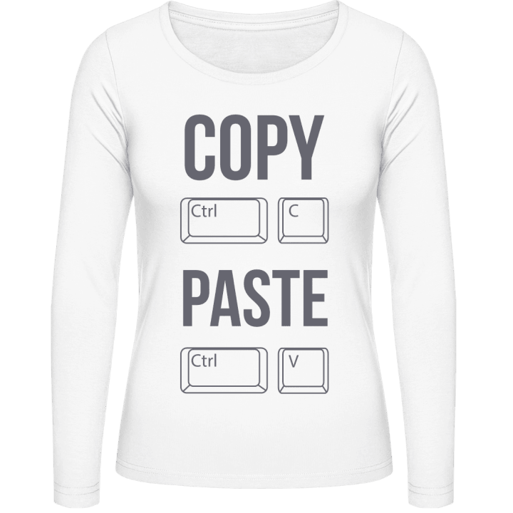 Copy Ctrl C Paste Ctrl V Langermet skjorte for kvinner contain pic