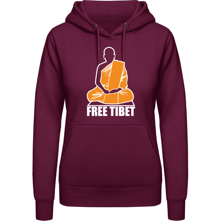Free Tibet Monk Hoodie för kvinnor contain pic
