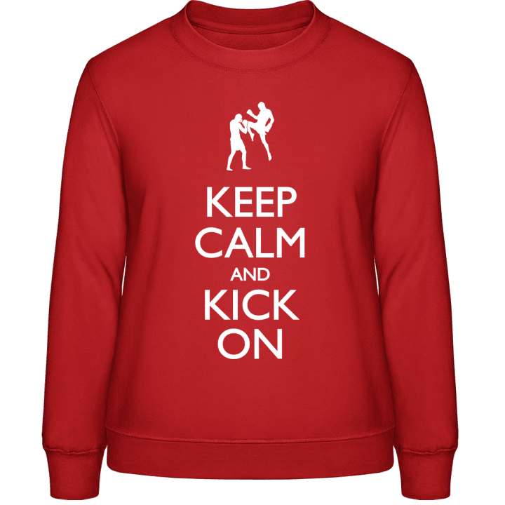 Keep Calm and Kick On Genser for kvinner contain pic