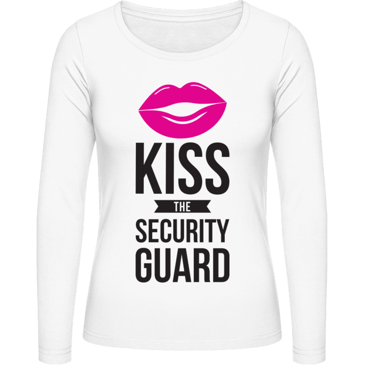 Kiss The Security Guard Vrouwen Lange Mouw Shirt contain pic