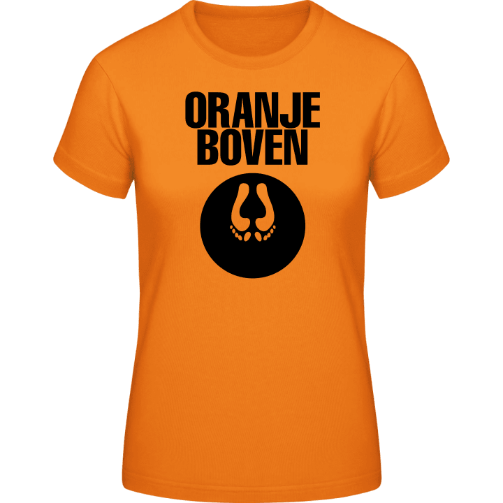 Boven Oranje T-skjorte for kvinner contain pic