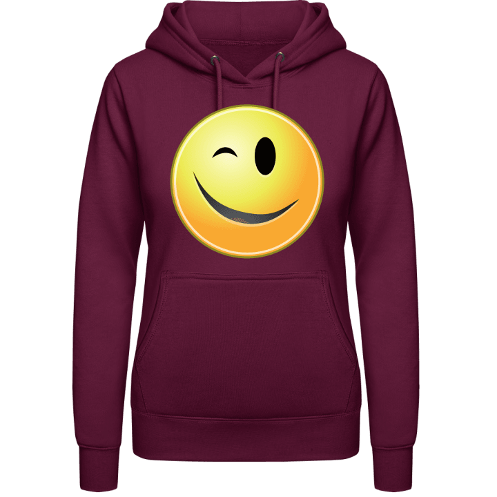 Wink Smiley Vrouwen Hoodie contain pic