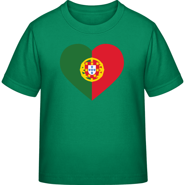 Portugal Heart Flag Crest T-shirt för barn contain pic