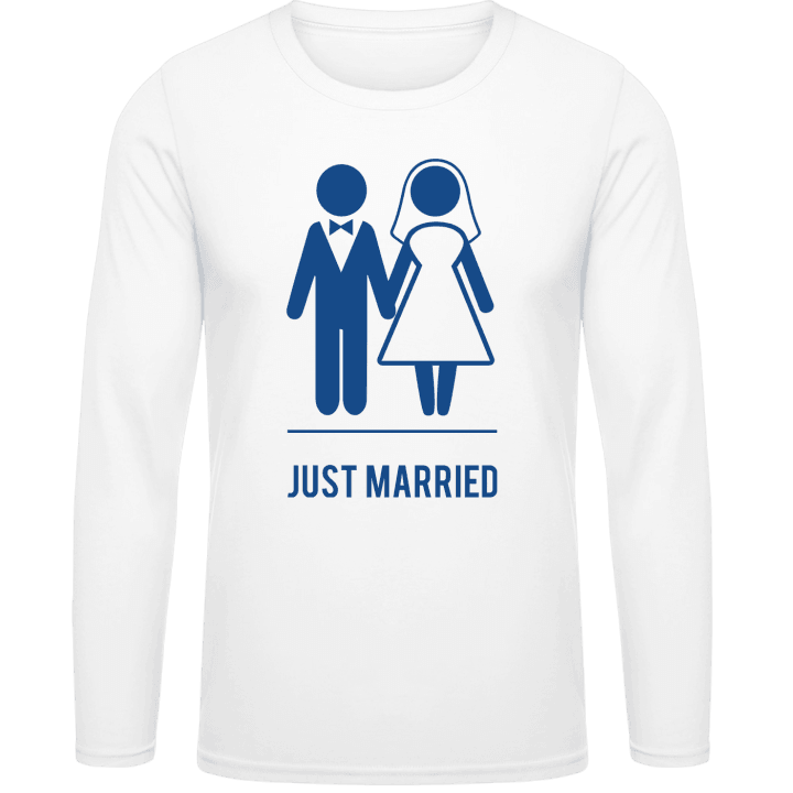 Just Married Bride and Groom Långärmad skjorta contain pic