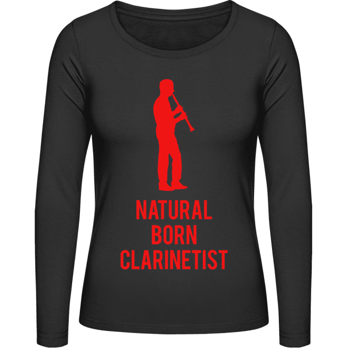 Natural Born Clarinetist Vrouwen Lange Mouw Shirt contain pic
