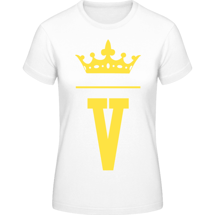 V Name Initial T-shirt för kvinnor 0 image