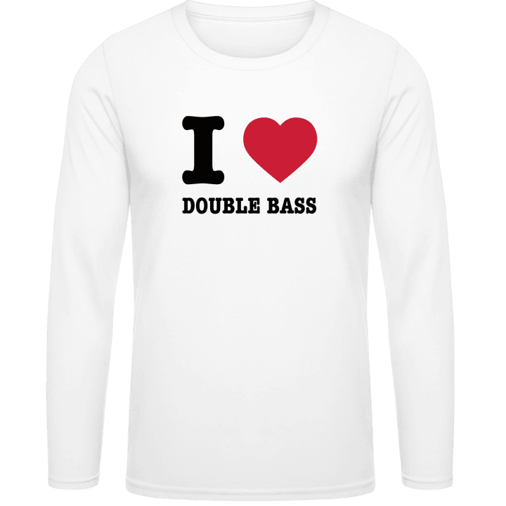 I Heart Double Bass T-shirt à manches longues contain pic