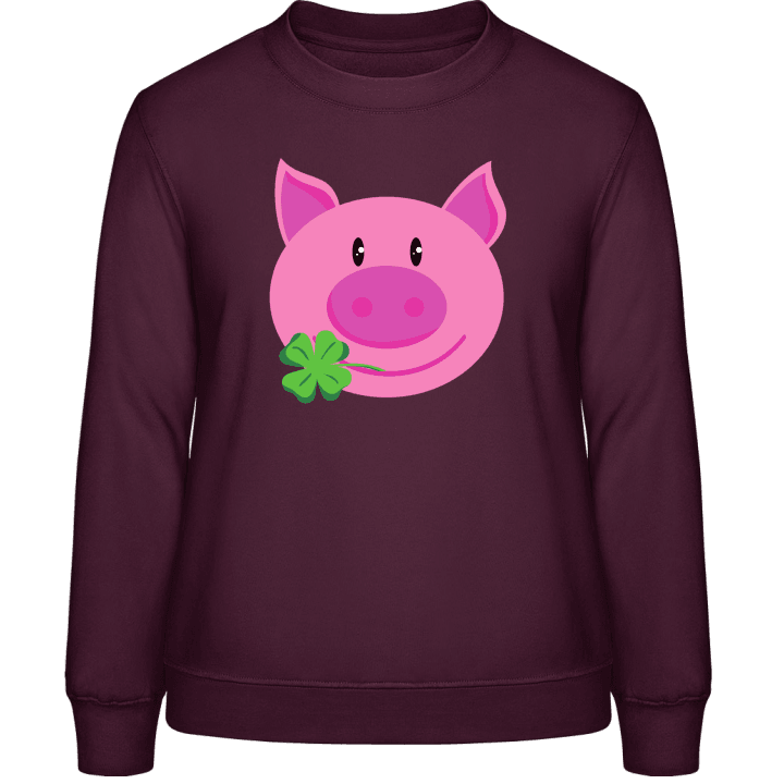 Lucky Pig With Clover Women Sweatshirt 0 image