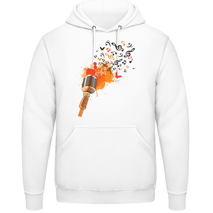 Microphone Stylish With Music Notes Sudadera con capucha contain pic