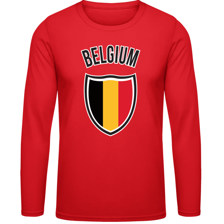 Belgium Flag Shield Langermet skjorte contain pic