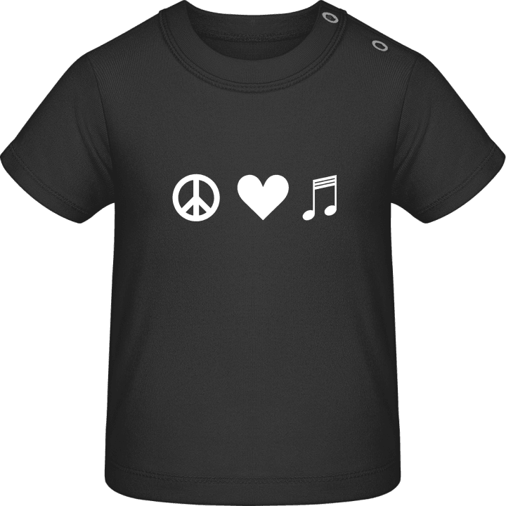 Peace Heart Music T-shirt för bebisar 0 image