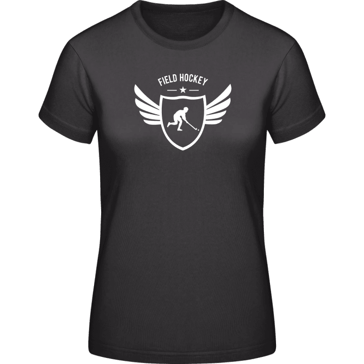 Field Hockey Winged Frauen T-Shirt contain pic