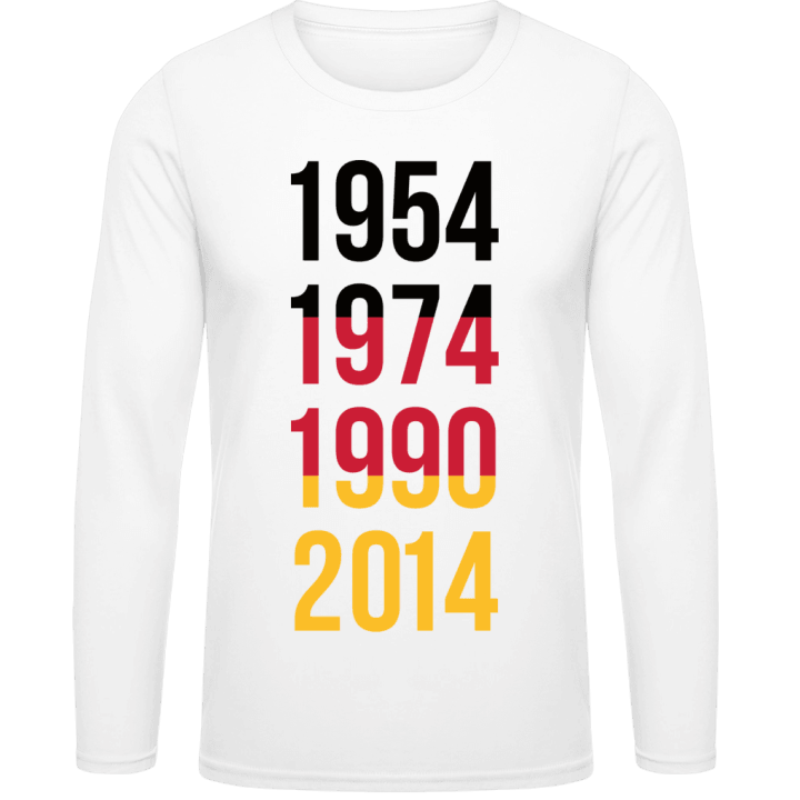 1954 1974 1990 2014 Camicia a maniche lunghe contain pic