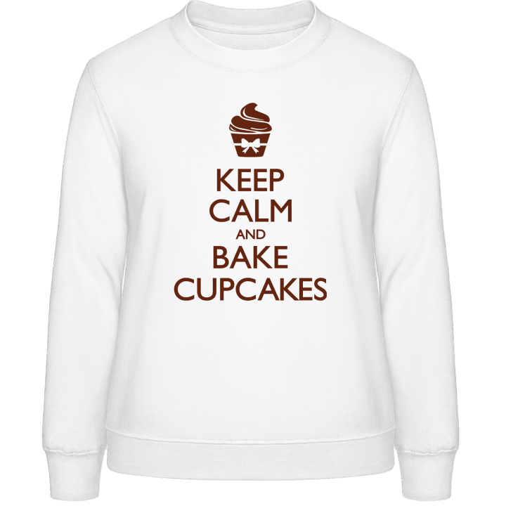 Keep Calm And Bake Cupcakes Sweatshirt för kvinnor contain pic