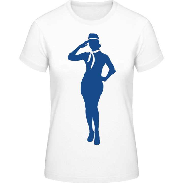 Stewardess Silhouette Frauen T-Shirt 0 image