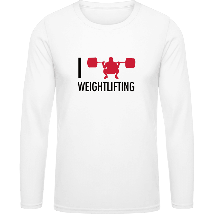 I Love Weightlifting Camicia a maniche lunghe contain pic