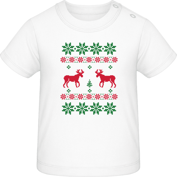 Winter Pattern Deer Baby T-Shirt 0 image