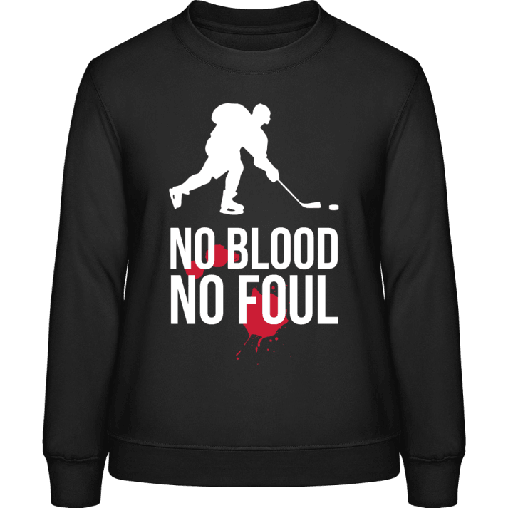 No Blood No Foul Silhouette Sweatshirt för kvinnor contain pic