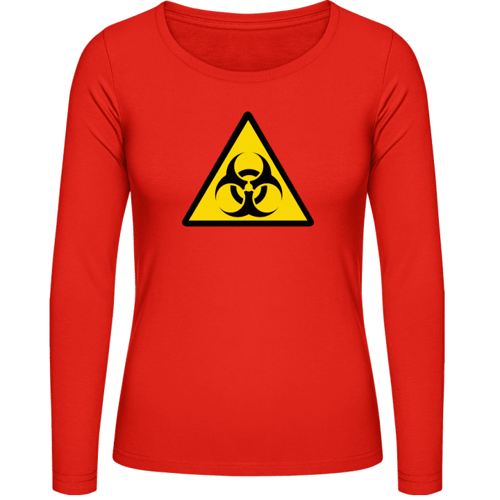 Biohazard Warning Camicia donna a maniche lunghe contain pic
