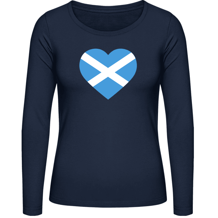 Scotland Heart Flag Vrouwen Lange Mouw Shirt contain pic