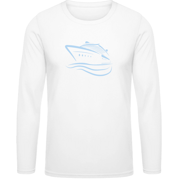 Boat On Sea Long Sleeve Shirt 0 image