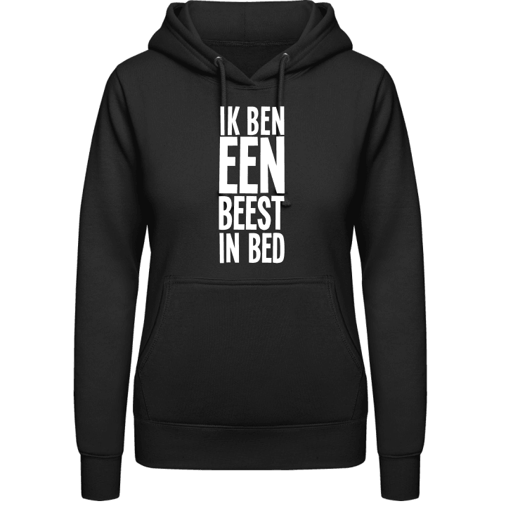 Ik ben een beest in bed Sudadera con capucha para mujer contain pic