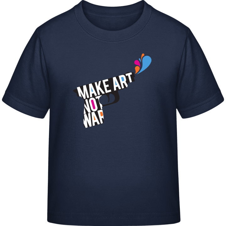 Make Art Not War T-skjorte for barn contain pic