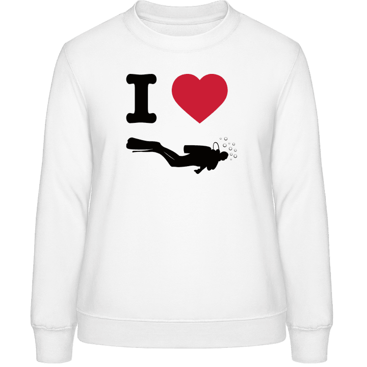 I Heart Diving Sweat-shirt pour femme contain pic