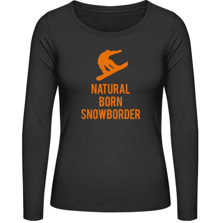 Natural Born Snowboarder Vrouwen Lange Mouw Shirt contain pic